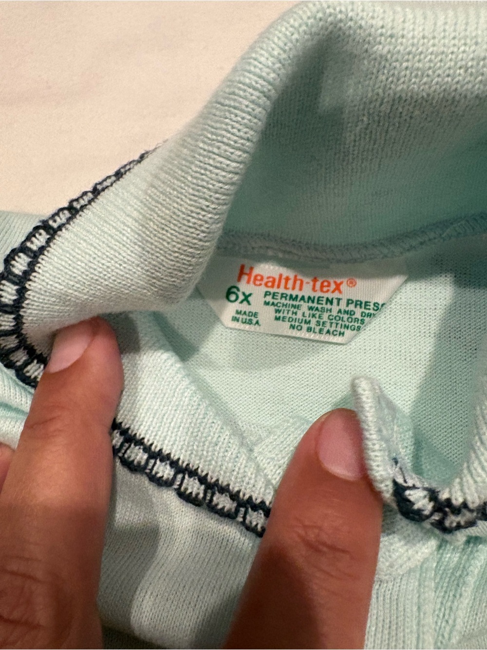 Vintage 1980s Health-Tex Girls Striped Long Sleeve Toddler Tops Size 6X USA - Picture 9 of 16
